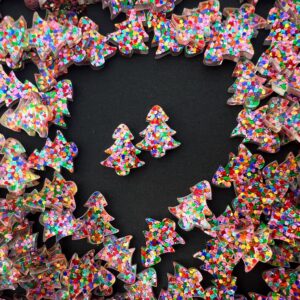 Glitter Confetti Tree Studs