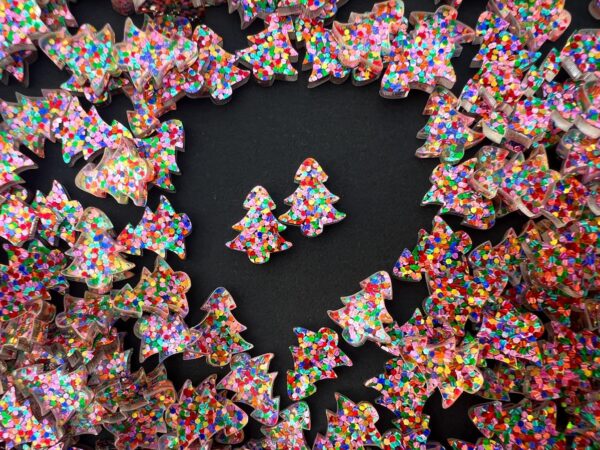 Glitter Confetti Tree Studs