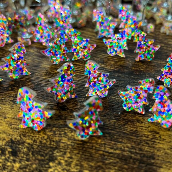 Glitter Confetti Tree Studs - Image 2