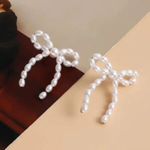 Pearly Bow Earrings