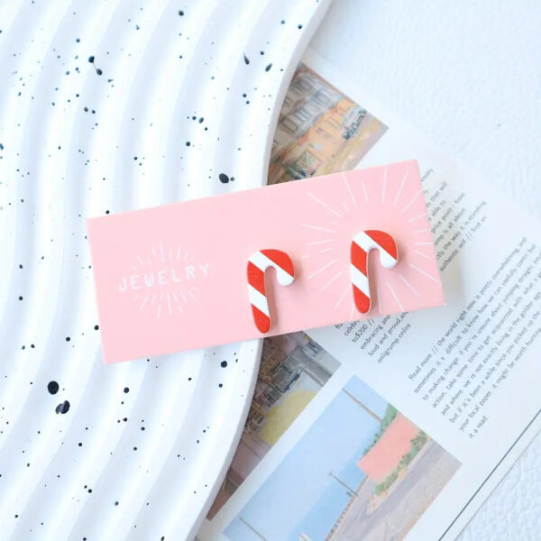 Candy Cane Earring Studs