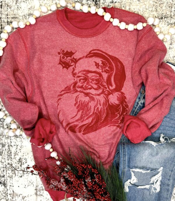 Vintage Inside Out Santa Sweatshirt