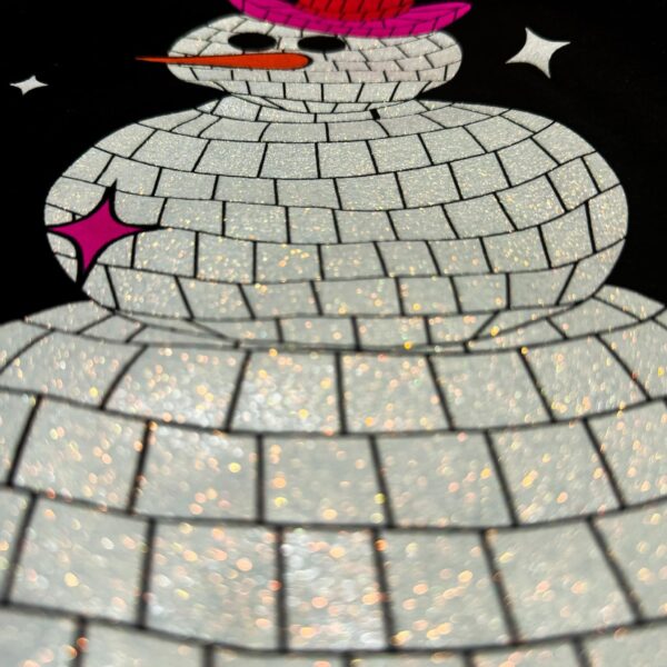 Disco Snowman Glitter Tee - Image 2