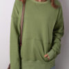 Drop Shoulder Pocketed Loose Sweatshirts