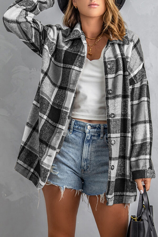 Gray Plaid Shacket