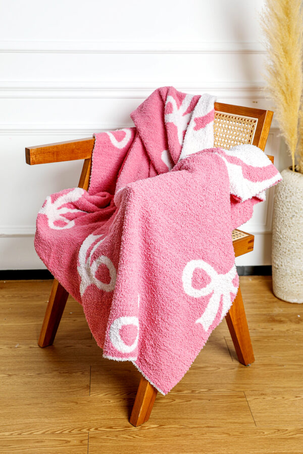 Pink Bow Luxe Blanket