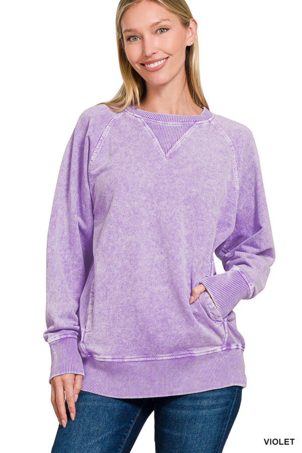 Halo Washed French Terry Pullover