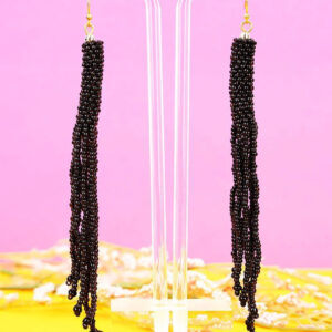 Kindra Seed Bead Fringe Earrings