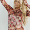 Floral Mesh Long Sleeve Top - Image 4