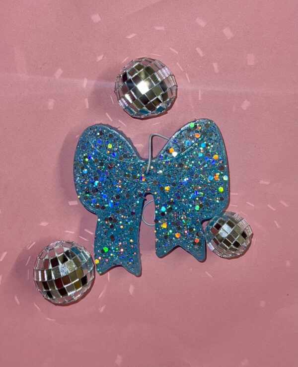 Glitter Bow Car Freshie - Image 2