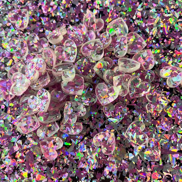 Heart Confetti Studs