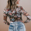 Floral Mesh Long Sleeve Top - Image 5