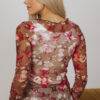 Floral Mesh Long Sleeve Top - Image 3