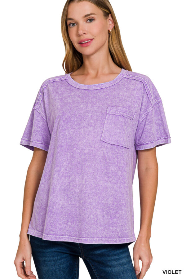 The Sky's The Limit Halo Mineral Washed Tee - Image 6