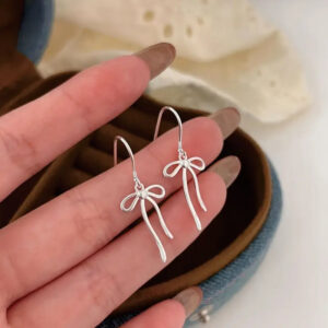 Silver Bow Earrings