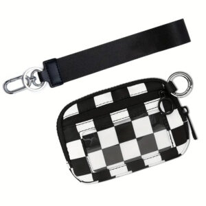 Checkered Nylon Wristlet