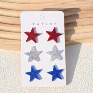 Glitter Star Earrings