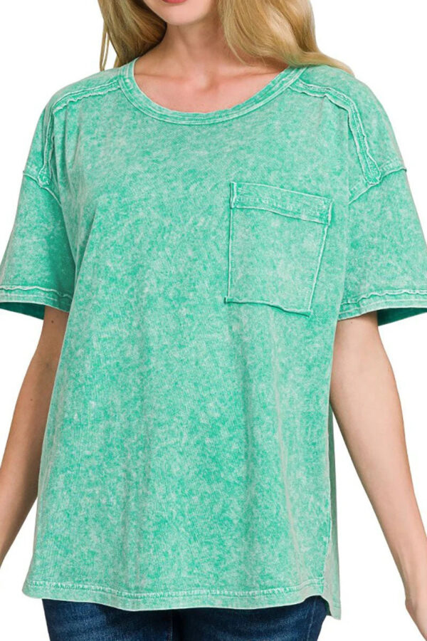 The Sky's The Limit Halo Mineral Washed Tee - Image 7