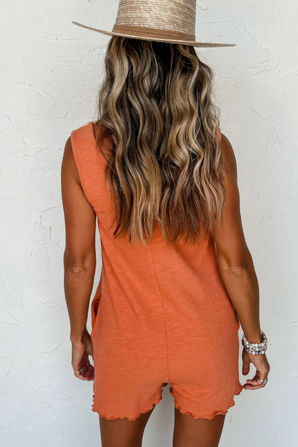 Orange Summertime Romper - Image 2