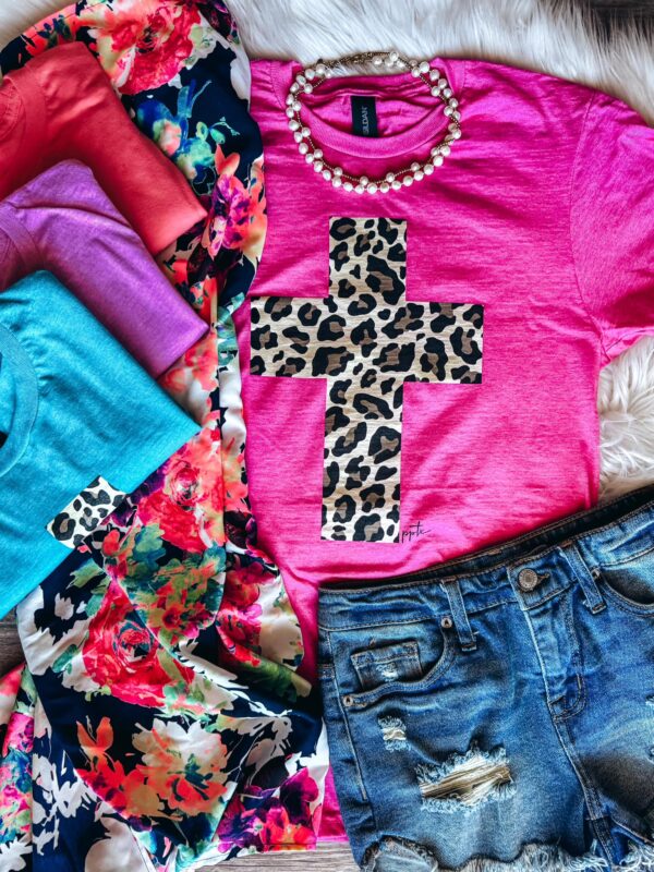 Leopard Cross Tee - Image 2