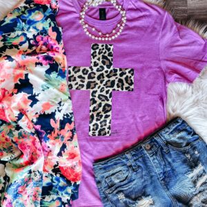 Leopard Cross Tee