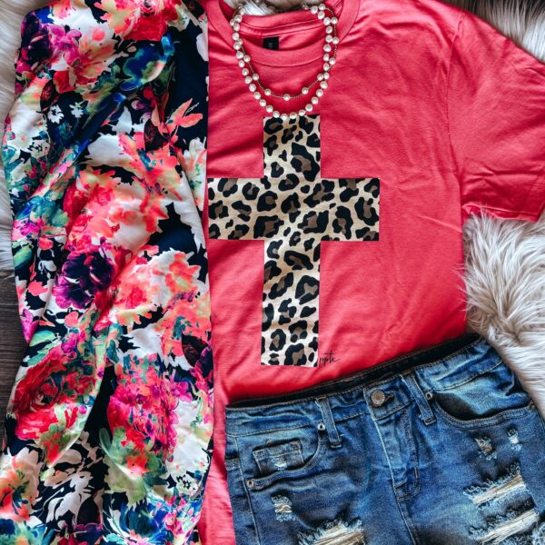 Leopard Cross Tee - Image 3