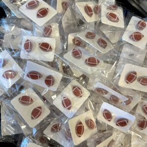 Glitter Football Stud Earrings