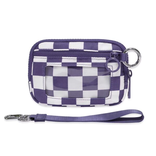 Checkered Nylon Wristlet - Image 8