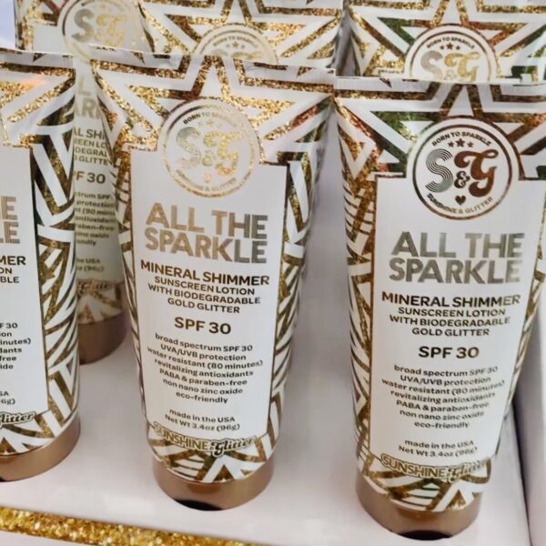 ALL THE SPARKLE - Mineral Shimmer with Biodegradable Glitter SPF 30 - Image 3