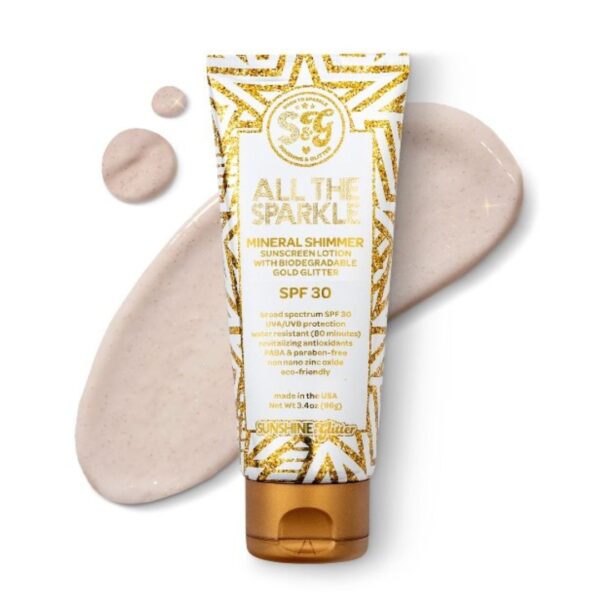 ALL THE SPARKLE - Mineral Shimmer with Biodegradable Glitter SPF 30