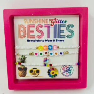 Besties Bracelet Sets - Love in Pink