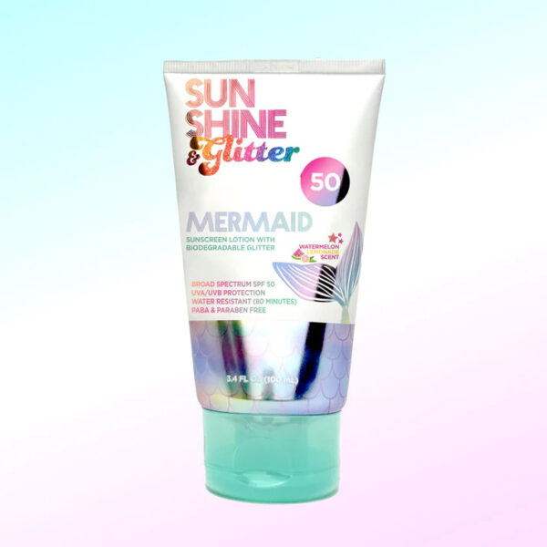 Sunshine & Glitter Mermaid SPF 50 Biodegradable Glitter Sunscreen - Image 3