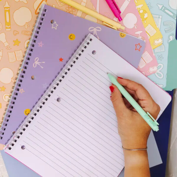 Smiley Faces & Coquette Bows Spiral Notebook - Image 2