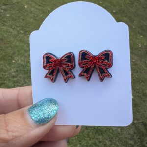 Layered Bow Stud Earrings