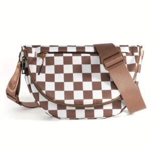 Cresent Checkered Crossbody