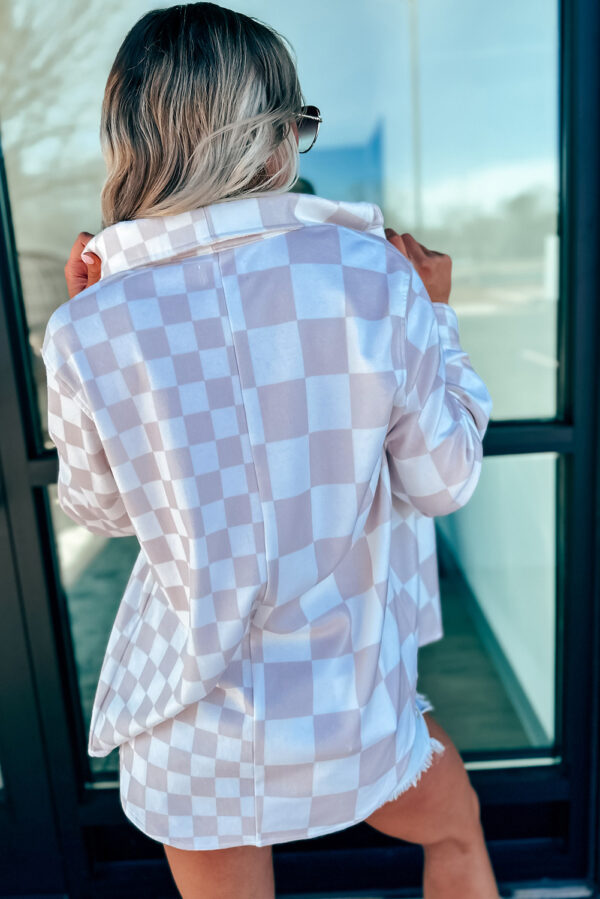 Gray Checkered Shacket - Image 2