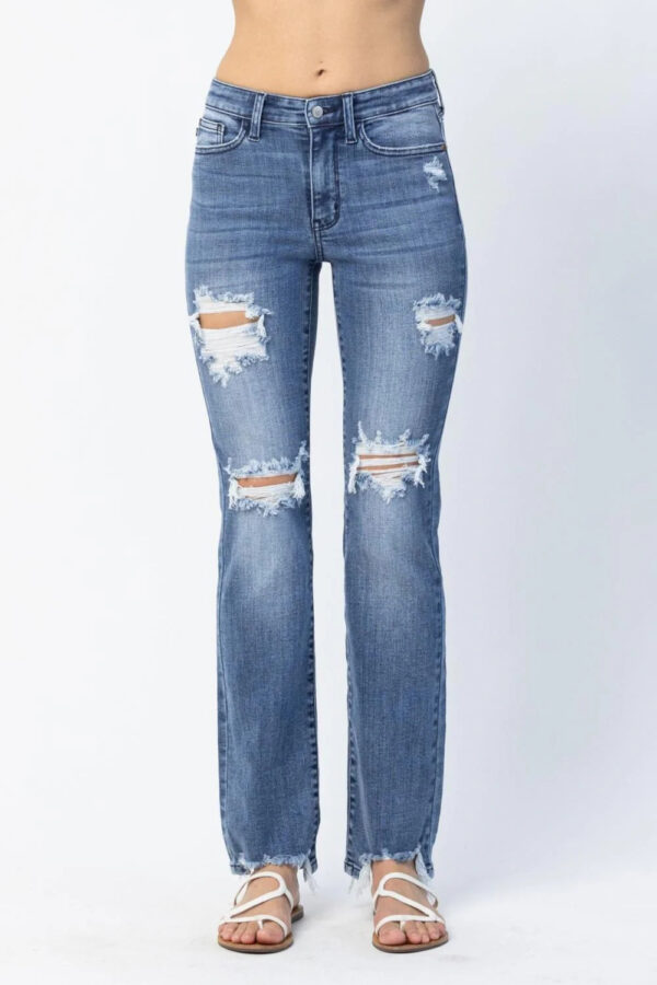 Judy Blue Destroyed Straight Leg Jeans