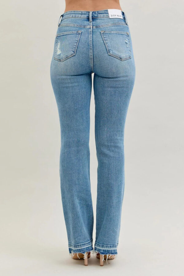 Judy Blue Mid Rise Destroy & Release Hem Bootcut Jeans - Image 2