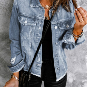 Distressed Denim Jacket