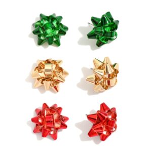 Christmas Bow Studs