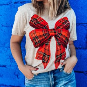 Plaid Bow Tee