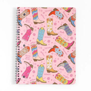 Western Cowgirl Boots Spiral Notebook