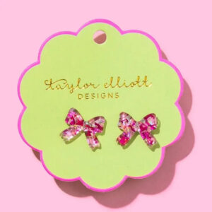 Confetti Bow Stud Earrings