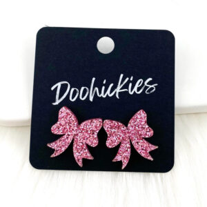 Glitzy Bow Studs