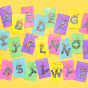 Colorful Confetti Letter Keychains