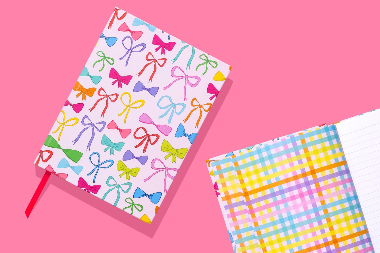 Hardcover Notebook - Colorful Bows - Image 2