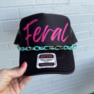 Feral Trucker Hat with Chain